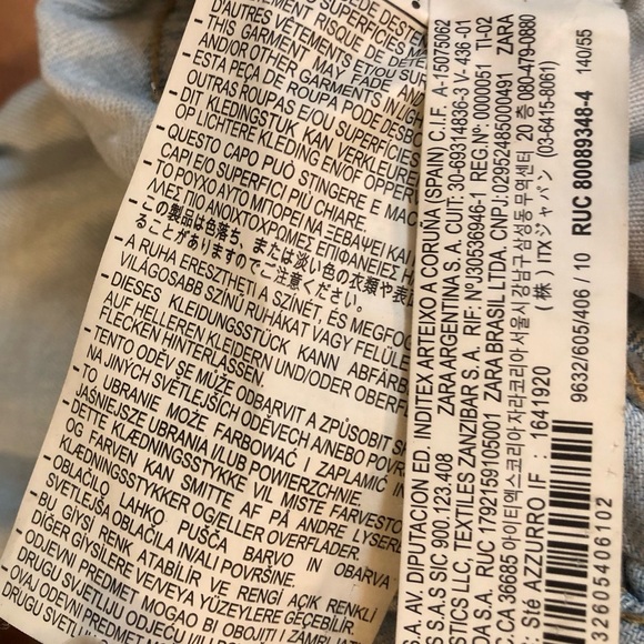 Zara Light Blue Denim Girls Shorts Size 10 - Picture 8 of 8